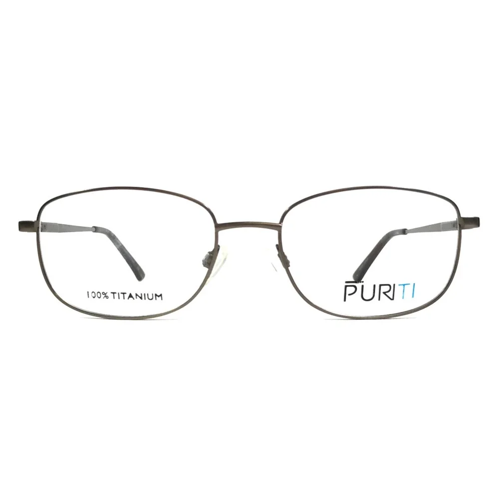 Puriti Eyeglasses Frames PT5606 GOLD ANTIQUE Rectangle Wire Rim 53-18-140